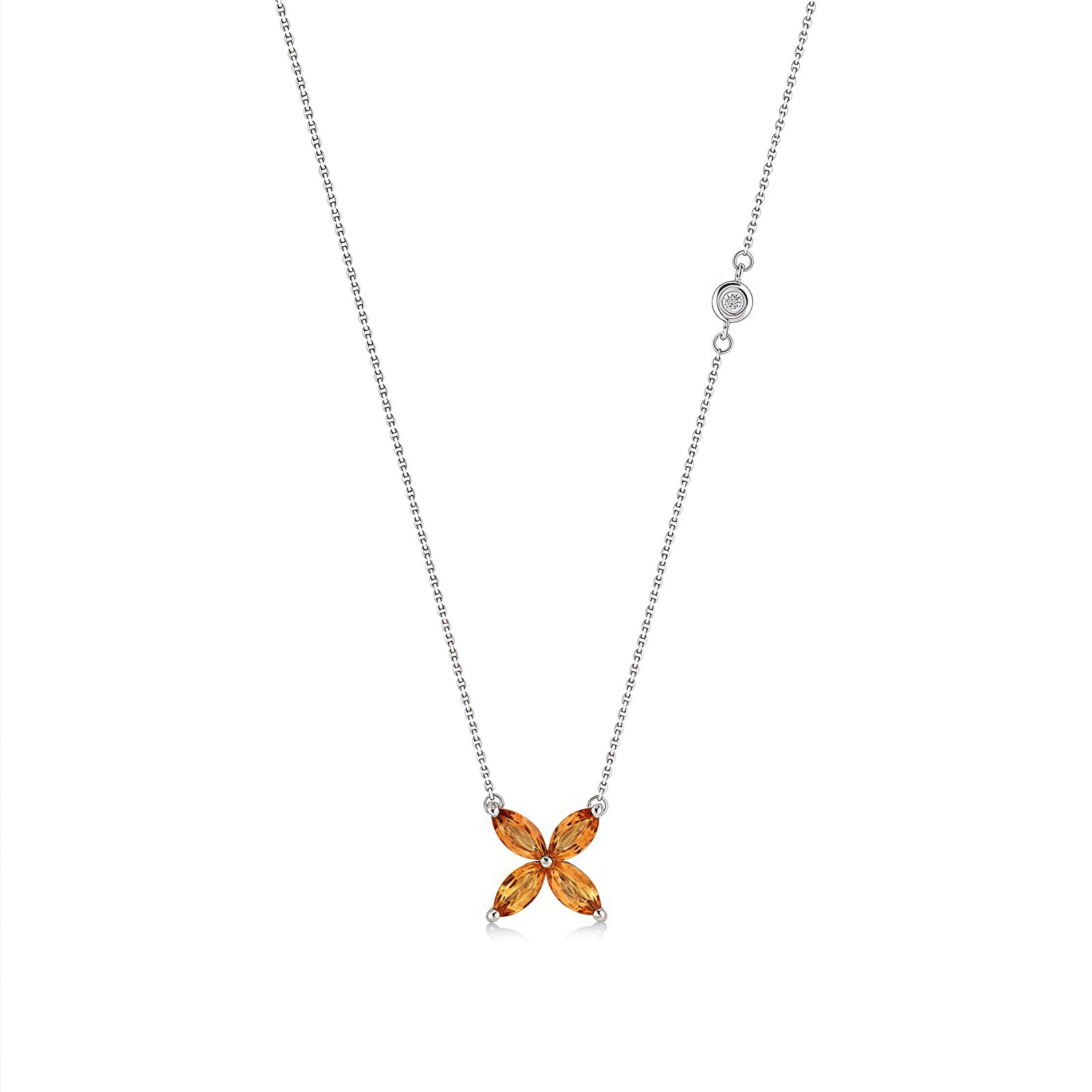 Citrine Charm Necklace