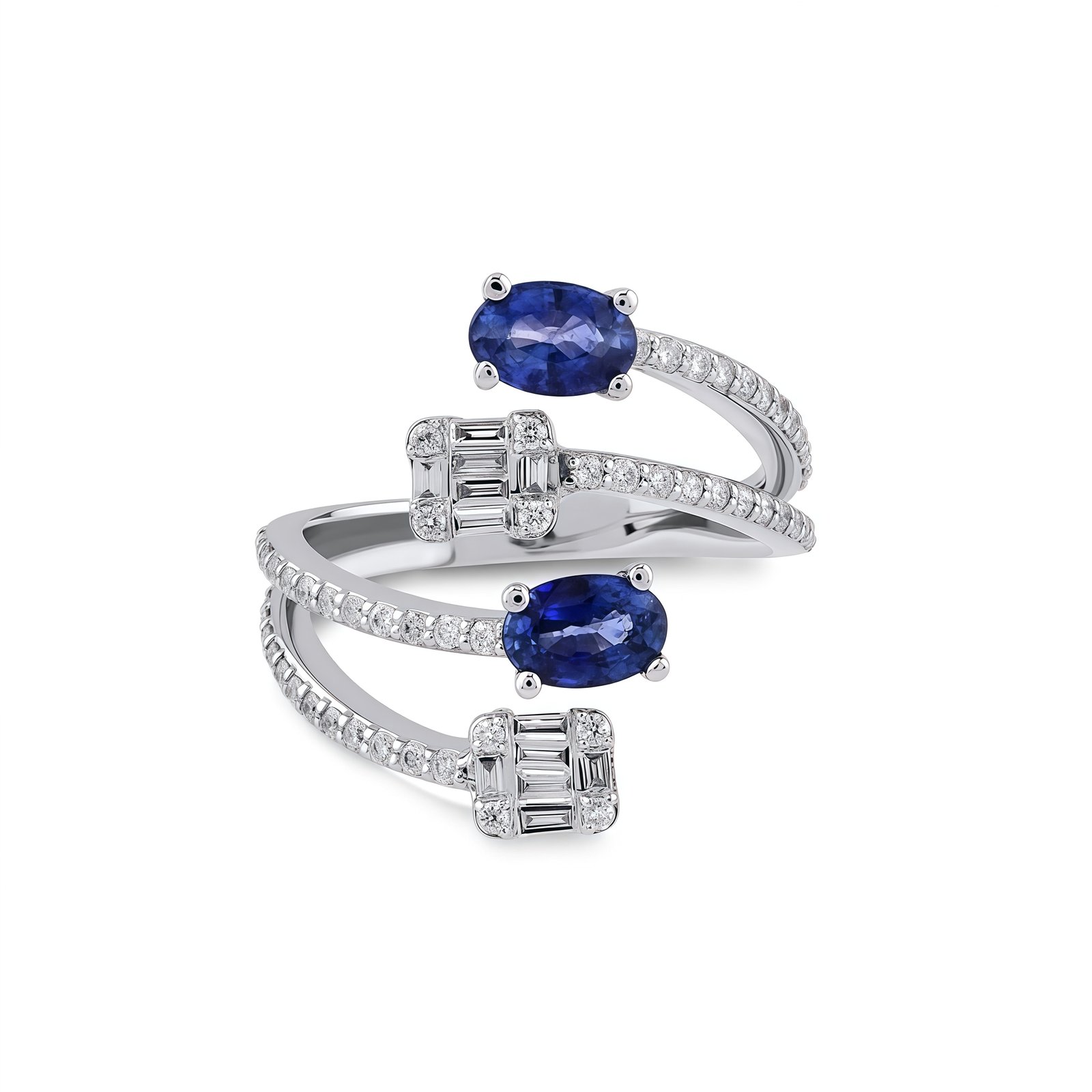 Celestial Sapphire Twirl Ring